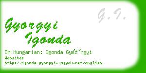 gyorgyi igonda business card